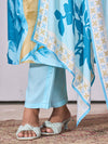 Designer Handwork Printed Kurti Set with Printed Dupatta