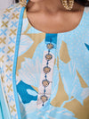 Designer Handwork Printed Kurti Set with Printed Dupatta