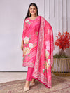 Designer Handwork Printed Kurti Set with Printed Dupatta