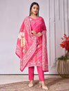Designer Handwork Printed Kurti Set with Printed Dupatta