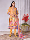 Designer Handwork Printed Kurti Set with Printed Dupatta