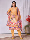 Designer Handwork Printed Kurti Set with Printed Dupatta
