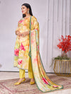 Designer Handwork Printed Kurti Set with Printed Dupatta