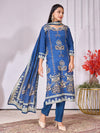 Designer Handwork Printed Kurti Set with Printed Dupatta