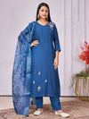 Designer Handwork Kurti Set with Printed Dupatta