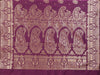 Designer Banarasi Silk Jacquard Work Purple Color Saree with Unstitch Blouse Piece