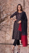 Designer Handwork Printed Kurti Set with Handwork Dupatta