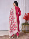 Designer Handwork Kurti Set with Digital Floral Print Dupatta